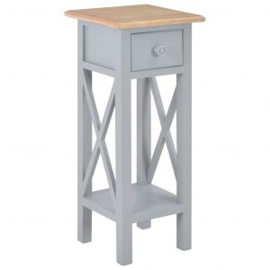 Image de VidaXL Table d'appoint Gris 27 x 27 x 65,5 cm Bois