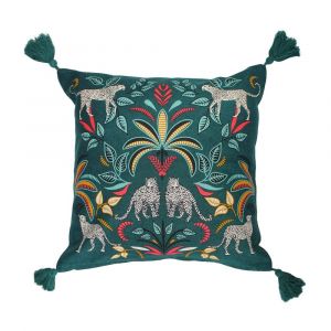 Douceur D'intérieur - Housse de coussin bleu en coton Bleu 40x40 cm - Bleu