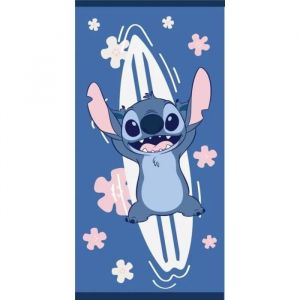 Aymax Serviette de plage - Disney - Lilo et Stitch - 70 x 140 cm - S&eacute;chage rapide - Couleur bleue