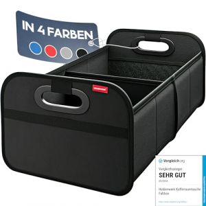 HELDENWERK sac de coffre pliable et stable - sac de rangement de coffre pour un rangement pratique - coffre de voiture pliable, coffre de coffre (noir)