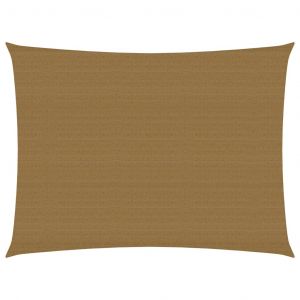 VidaXL Voile d'ombrage 160 g/m² Taupe 3x4,5 m PEHD