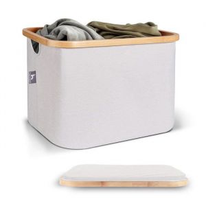 Panier à linge sale en tissu 40L - Bac à linge étagère ikea kallax - Boite de rangement pliable