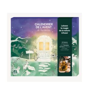 Horae - Calendrier de l'Avent tisane infusion bio 2025-24 tisanes dont 1 bouquet à infuser à partager - Infusions bien-être, florales et de saison produites en France - Idée cadeau de Noël