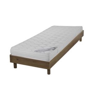 Ebac Sommier + Pieds + Matelas Chêne Oak DecoKit 160x200