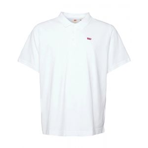 Levi's Polo en coton de maille piquée à manches courtes blanc