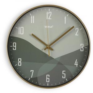 Versa Horloges murales de style moderne, dimensions (H x L x L) 30,5 x 4,3 x 30,5 cm, vert
