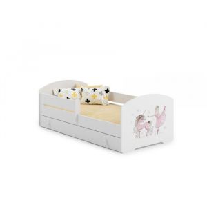 Lit enfant LUK BAR+SZU 140x70 Danseuse tiroir de rangement avec matelas