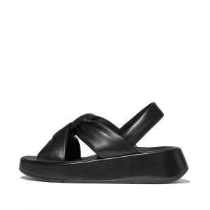 FitFlop Sandales femme F-Mode Knot Soft-Leather Flatform B/Strap