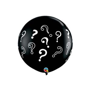 Qualatex Ballon Géant Questions Noir Onyx 3' 86cm - Noir - 3' / 86 cm