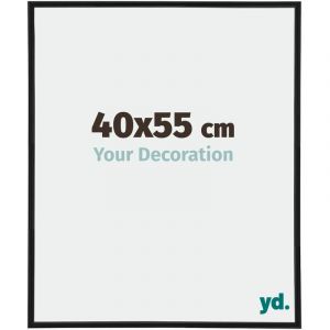 Yd. - Your Decoration - 40x55 cm - Cadres Photos en Plastique Avec Verre Plexiglas - Excellente Qualité -Noir Mat - Cadre Decoration Murale - Annecy.