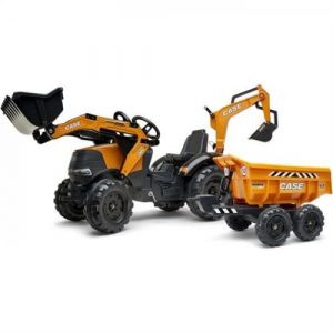 Falk 997W Tractopelle a p&eacute;dales Case IH Construction avec e cavatrice et selle pivotante