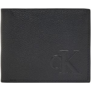 Calvin Klein Portefeuille Homme Sculpted Impression Bifold en Cuir, Noir (Na Bla, Taille Unique