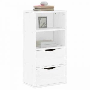 VidaXL Armoire latérale tiroirs ODDA blanc 40x24x79 cm bois massif pin