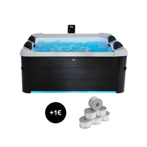 Mspa Spa rigide 6 places 4 coussins hydromassages 6 filtres + bâche incluse 180 cm x 65 cm