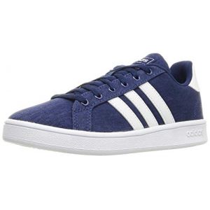 Adidas Grand Court K, Chaussure de Tennis, Bleu FONC&Eacute;/Blanc FTWR/Gris, 32 EU
