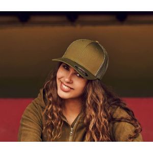 Flexfit 6606 - Unisexe Casquette de camionneur rétro Evergreen