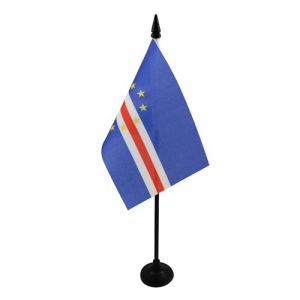 AZ FLAG Drapeau de Table Cap Vert 15x10cm - Petit Drapeaux DE Bureau Cap-verdien 10 x 15 cm