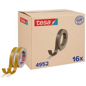 Tesa Fix 4952 Lot de 16 x Ruban Adh&eacute;sif Double Face de Montage en Mousse PE - R&eacute;sistant &agrave; l'Humidit&eacute; - Pour une Fixation sans Per&ccedil;age - Blanc - 16 Rouleaux de 50 m x 19 mm Chacun