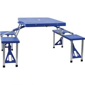 Table valise de pique-nique Eco - Coloris : Bleu BAYA SUN