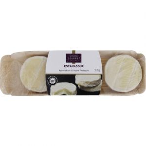 Monoprix gourmet Rocamadour, fromage de ch&egrave;vre au lait cru, AOC - Le paquet de 3, 105g