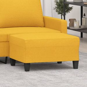 VidaXL Repose-pied Jaune clair 70x55x41 cm Tissu