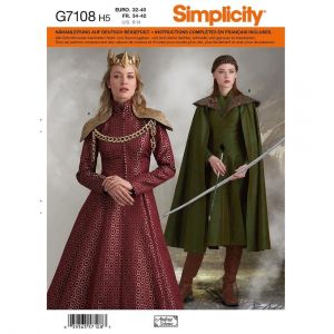Simplicity 8768 Patron de couture pour robe de cosplay fantaisie Tailles 14-22