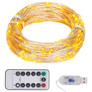 VidaXL Guirlande lumineuse micro LED 40m 400LED Blanc chaud 8fonctions