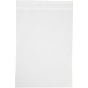 Image de Sac ts transparents plats &agrave; fermeture autocollante 16,8 x 23 cm 50 pcs