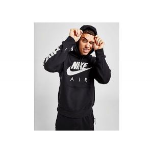 Nike Sweat à Capuche NSW Air Brushed Pullover - Noir/Blanc, pointure X-Large - Noir - Taille X-Large