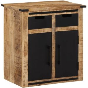VidaXL Buffet avec 2 tiroirs 55x35x60 cm bois massif de manguier Brun