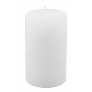 Ruedelafete Bougie Pilier cylindrique 10cm finition rustique, Blanc