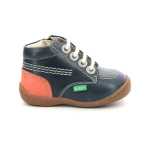 Kickers Bottillons Cuir Gazip Bleu - Couleur Bleu - Taille 18
