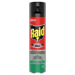 Image de Raid Aerosol Fourmis/Araignees/Cafards Eucalyptus 2En1 400Ml