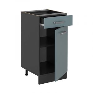 Vicco - Meuble cuisine R-Line, Bleu-gris, 40 cm sans plan de travail
