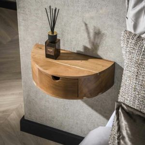 Pier Import - Table de chevet murale courbe 1 tiroir melbourne