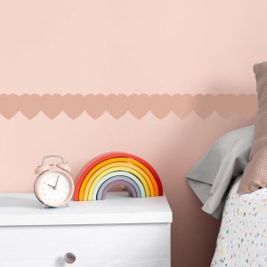 Plage Frise décorative adhésive, coeurs rose, romantique, saint valentin, 9 cm X 300 cm