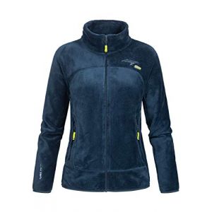 Geographical Norway UPALINE Lady - Polaire Chaude Douce Femme Confortable - Veste Hiver Chaud Femmes Doux - Sweat Epais Longues Manches - Pull Parfait Fourrure Confort Marine L