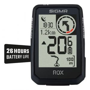 Sigma ROX 2.0 Endurance Black | Autonomie de la Batterie 26 h | Ordinateur de vélo sans Fil | GPS et Navigation avec OVERCLAMP Butler | Navigation GPS d'extérieur | Compatible vélo électrique