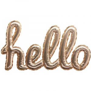 Sticker Ballon "Hello" 22x40cm Or "