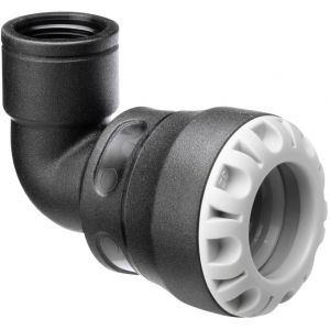 Image de Plasson Coude 90&deg; encliquetable PE &Oslash;20 -Taraud&eacute;e femelle 3/4" - S&eacute;rie 1