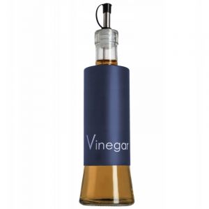 Kadax - Huile Vinaigre Bouteille 320 ml avec distributeur d'huile en verre Bleu marine