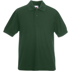 Fruit Of The Loom - Polo à manches courtes - Enfant (Lot de 2) (5-6 ans) (Vert bouteille) - UTBC4359