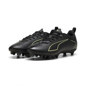 Puma Mixte Enfant Ultra 6 Play FG/AG Jr Chaussure de Football, Noir pétillant Vert Clair Terrain, 30 EU