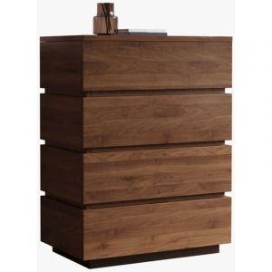 Oleylucklive - Commode Étroite 4 Tiroirs 40 cm Largeur Style Bois Moderne Étagère