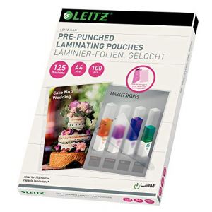 Image de Leitz Pochette de plastification perforée 125 Microns A4 100 pcs