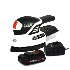 X-Performer Ponceuse triangulaire XPSD20LI - 20V - 20200 t/min - r&eacute;cuperateur de poussi&egrave;res - Batterie 2Ah et chargeur inclus