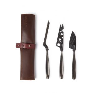 Boska 307088 - Ensemble de Couteaux à Fromage - Holland, Acier Inoxydable, Noir, Full-Size