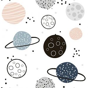 Papier Peint Adhésif Colorful Planets