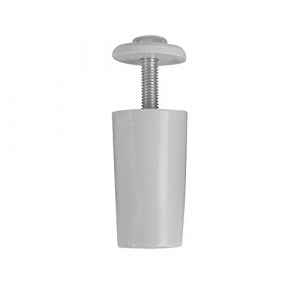 Amig - Butée pour volets roulants en plastique gris | Amortisseur avec vis M5 anti-rouille et rondelle extérieure | Résistant aux intempéries | Longueur : 40 mm
