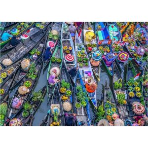 Image de Puzzle 1500 pièces mini : Marché Flottant